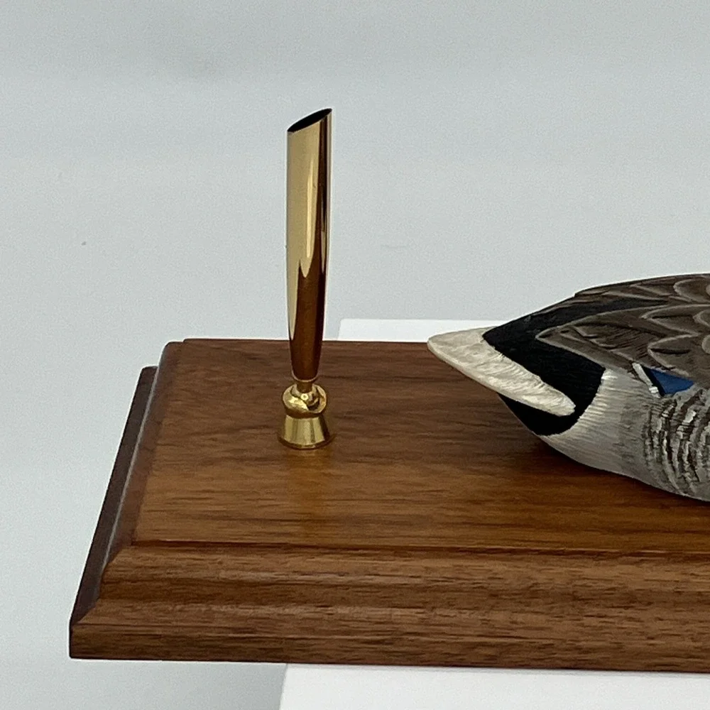 Vtg Duck Bird Fountain Dual Pen Desktop Holder Old Money Heritage Library‎